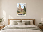 St Bartholomew's Church, Arborfield Poster at A1, as a poster, above a bed