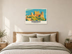 Bamburgh Castle Poster at A1, as a poster, above a bed