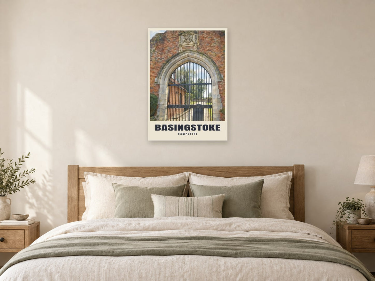 Basing House, Basingstoke Poster at A1, as a poster, above a bed