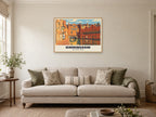 Gas Street Basin, Birmingham Poster at A1, in an oak frame, in a sitting room