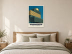Library of Birmingham Poster at A1, as a poster, above a bed