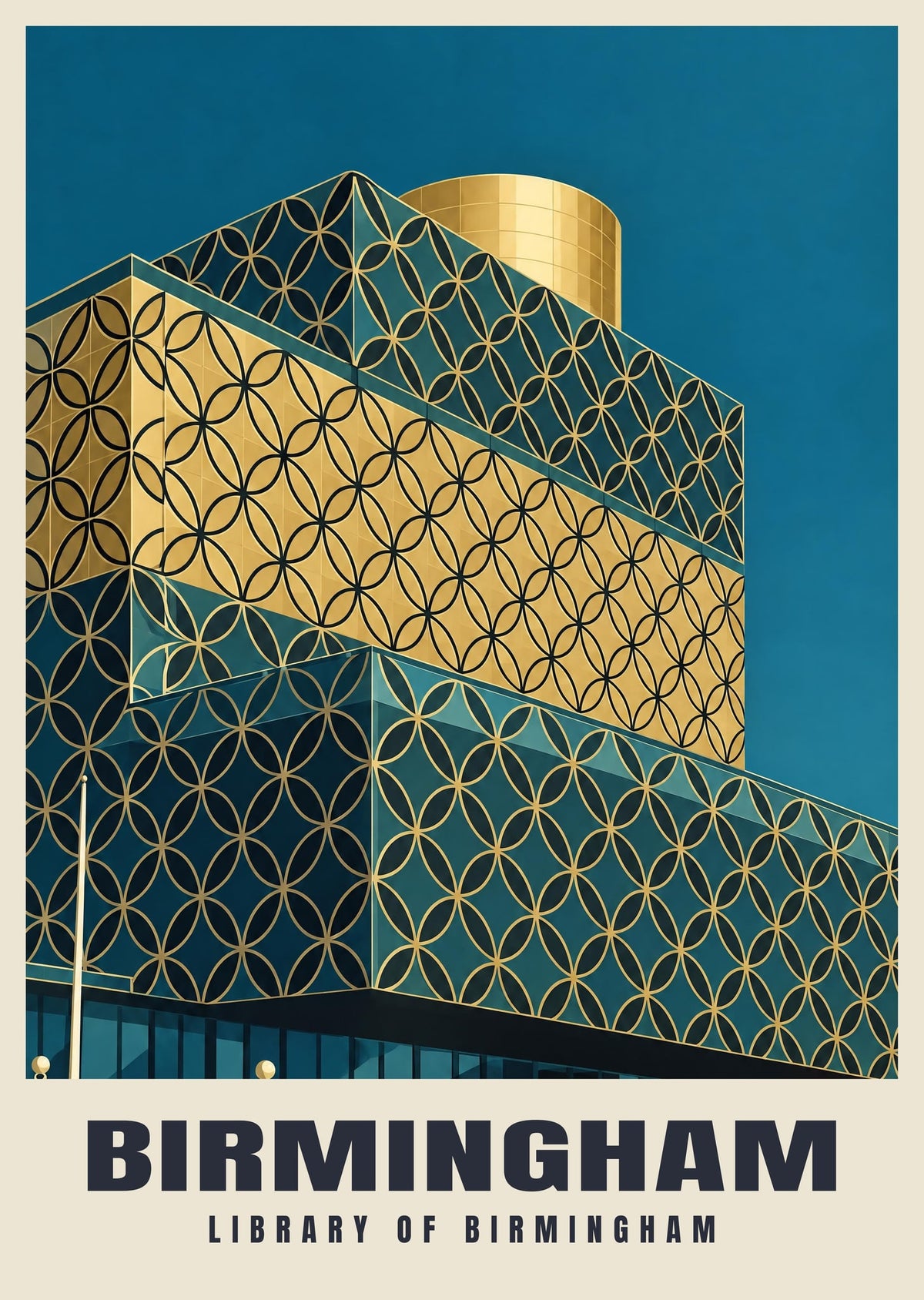 Library of Birmingham poster in the Art Deco style