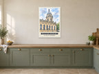 St Philip's Cathedral, Birmingham Poster at A1, in a white frame, in a kitchen