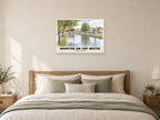 Bourton-on-the-Water Poster at A1, as a poster, above a bed