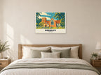 St James's Church, Bramley Poster at A1, as a poster, above a bed