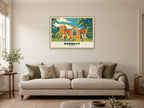 St James's Church, Bramley Poster at A1, in an oak frame, in a sitting room