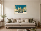 The Royal Pavilion, Brighton Poster at A1, in an oak frame, in a sitting room