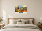 Clifton Suspension Bridge, Bristol Poster at A1, as a poster, above a bed