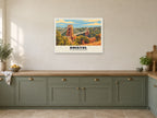 Clifton Suspension Bridge, Bristol Poster at A1, in a white frame, in a kitchen