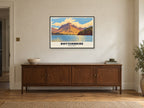 Buttermere Poster at A1, in a black frame, above a sideboard