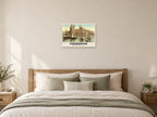 Caernarfon Castle Poster at A2, as a poster, above a bed