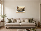 The West Gate, Canterbury Poster at A2, in an oak frame, in a sitting room