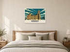 The Pierhead Building, Cardiff Poster at A1, as a poster, above a bed