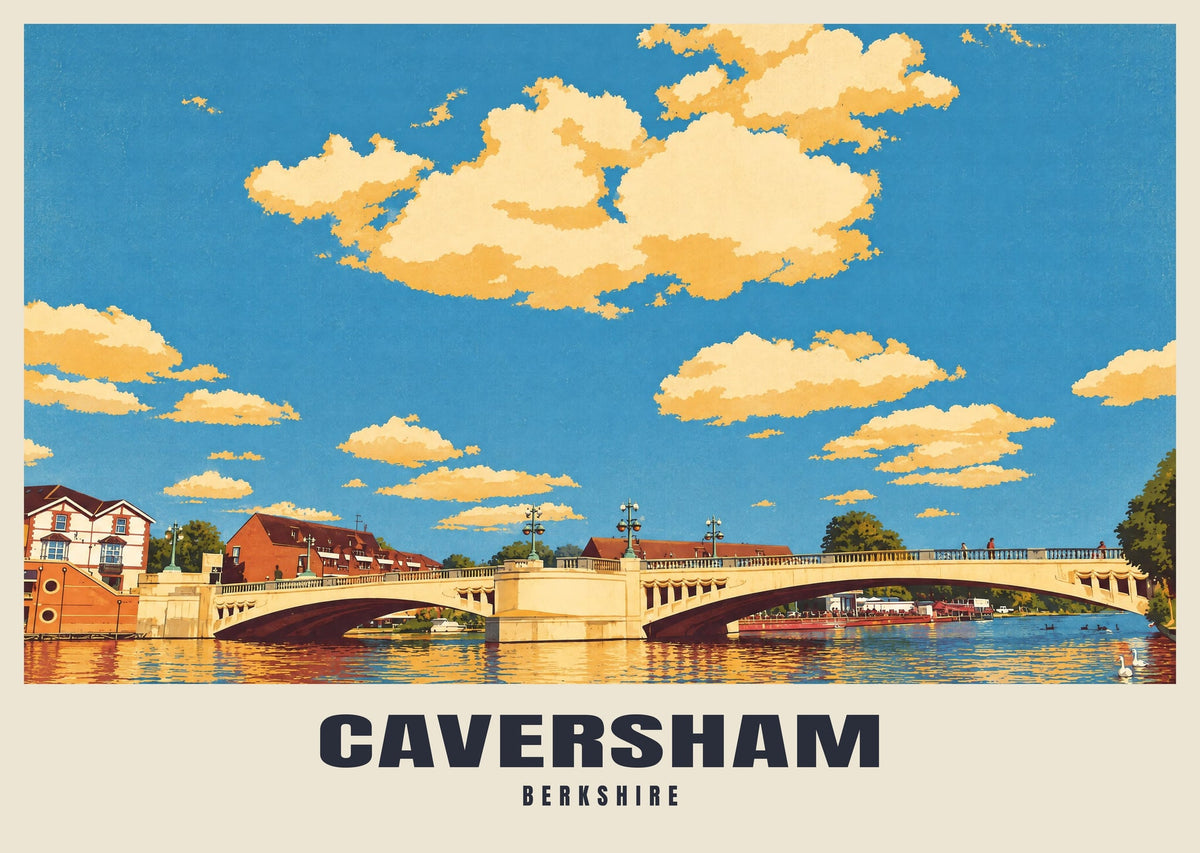 Caversham vintage-style poster