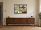 Bandstand, Chester — photographic print by Chris at A1, in a black frame, above a sideboard