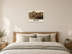 The Cross and Rows, Chester Poster at A2, as a poster, above a bed