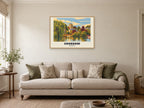 Cookham Poster — Holy Trinity Church at A1, in an oak frame, in a sitting room