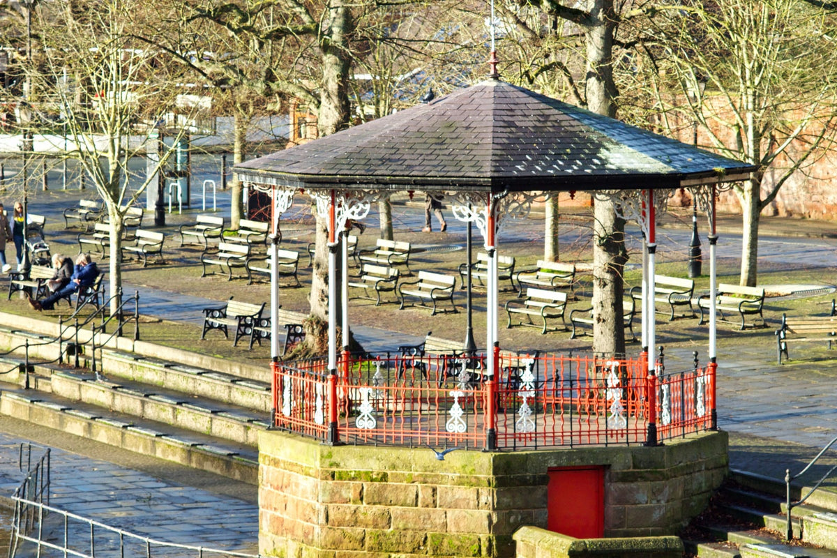 Bandstand, River Bank, Chester. Photograph by Chris.
