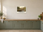 Ashness Bridge, Derwentwater, 1890s Heritage Print at A2, in a white frame, in a kitchen