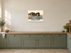 Dorset, Durdle Door Poster at A2, in a white frame, in a kitchen