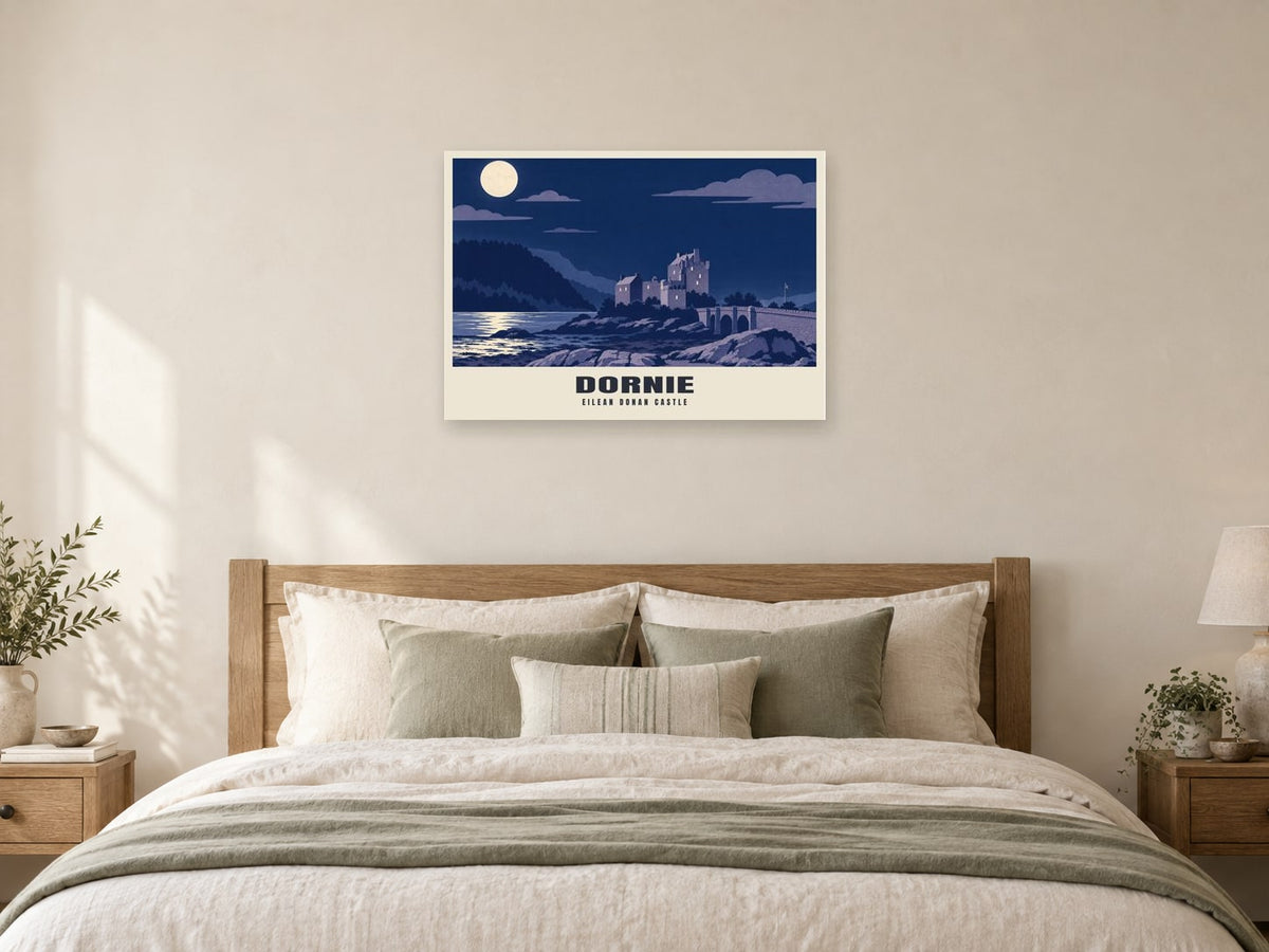 Eilean Donan Castle, Dornie Poster at A1, as a poster, above a bed