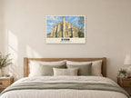 Eton College Chapel Poster at A1, as a poster, above a bed