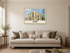 Eton College Chapel Poster at A1, in an oak frame, in a sitting room