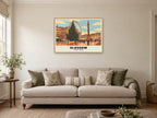 George Square, Glasgow Poster at A1, in an oak frame, in a sitting room