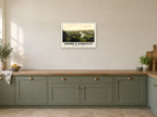 Goring and Streatley, 1890s Heritage Print at A2, in a white frame, in a kitchen