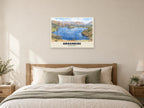 Grasmere Poster at A1, as a poster, above a bed