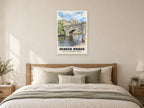 The Old Packhorse Bridge, Hebden Bridge Poster at A1, as a poster, above a bed