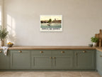 Henley Bridge, Henley-on-Thames, 1890s Heritage Print at A2, in a white frame, in a kitchen