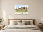 Kenilworth Castle Poster at A1, as a poster, above a bed