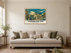 The Royal Pump Rooms, Leamington Spa Poster at A1, in an oak frame, in a sitting room