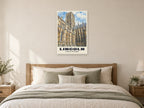 Lincoln Cathedral Poster at A1, as a poster, above a bed