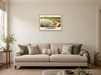 The Bay, Llandudno Poster at A2, in an oak frame, in a sitting room