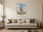 The Albert Memorial, London Poster at A1, in an oak frame, in a sitting room