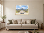 Kew Gardens Palm House, London Poster at A1, in an oak frame, in a sitting room