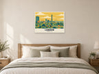 Primrose Hill, London Poster at A1, as a poster, above a bed
