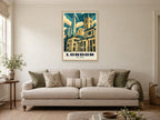The Shard, London Poster at A1, in an oak frame, in a sitting room