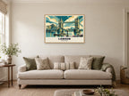 Tower Bridge, London Poster at A1, in an oak frame, in a sitting room