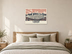 The Tower of London Poster at A1, as a poster, above a bed