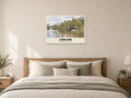 Ludlow Castle and town Poster at A1, as a poster, above a bed