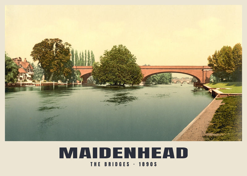 The Thames at Maidenhead, 1890s Heritage Print