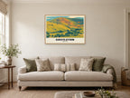 Mam Tor, Castleton Poster at A1, in an oak frame, in a sitting room