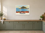 St Michael's Mount, Marazion Poster at A1, in a white frame, in a kitchen