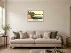 The Thames at Marlow, 1890s Heritage Print at A2, in an oak frame, in a sitting room