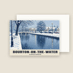 Bourton-on-the-Water Christmas card with its envelope