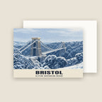 Clifton Suspension Bridge, Bristol Christmas card with its envelope