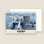 Conwy Castle Christmas card with its envelope